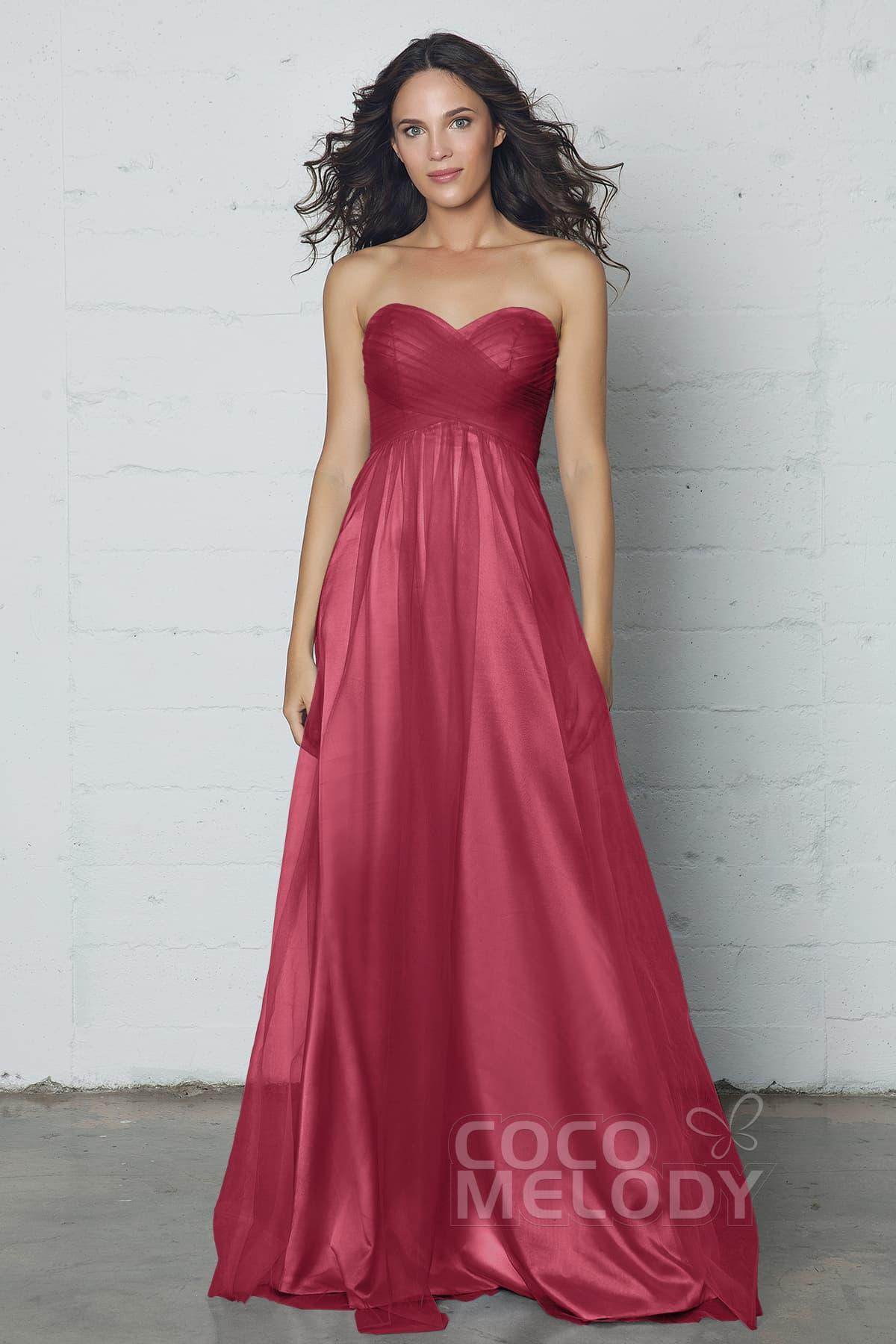 Sheath-Column Floor Length Tulle Dress COZF17016 - COCOMELODY